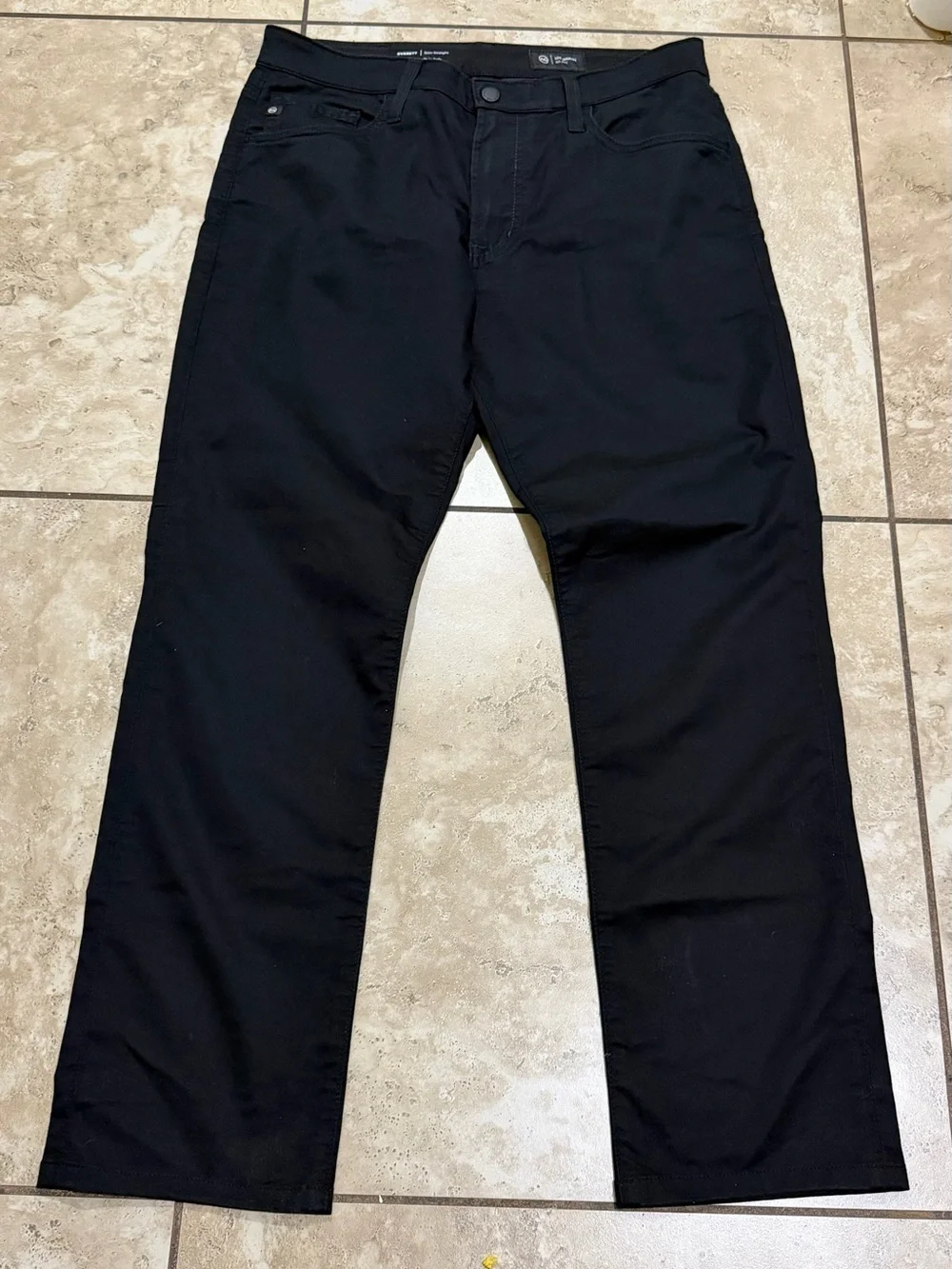 AG | Everett Slim Straight Leg Jeans Black 32X32